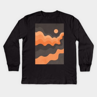 Beach At Night Kids Long Sleeve T-Shirt